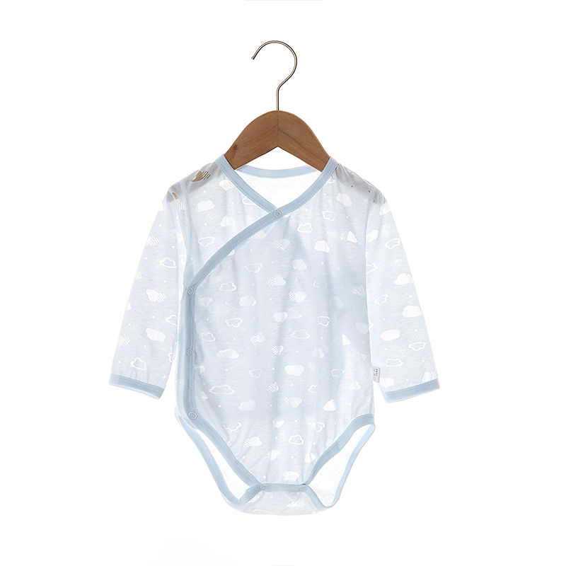 新生儿长袖休闲夏季三角包屁衣宝宝长袖连体衣婴儿空调服哈衣薄款