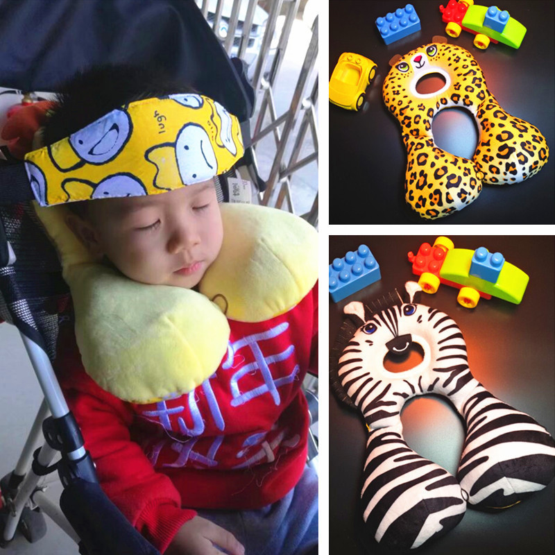 儿童汽车安全座椅护头枕新生婴儿U型护颈枕推车头部固定保护枕头