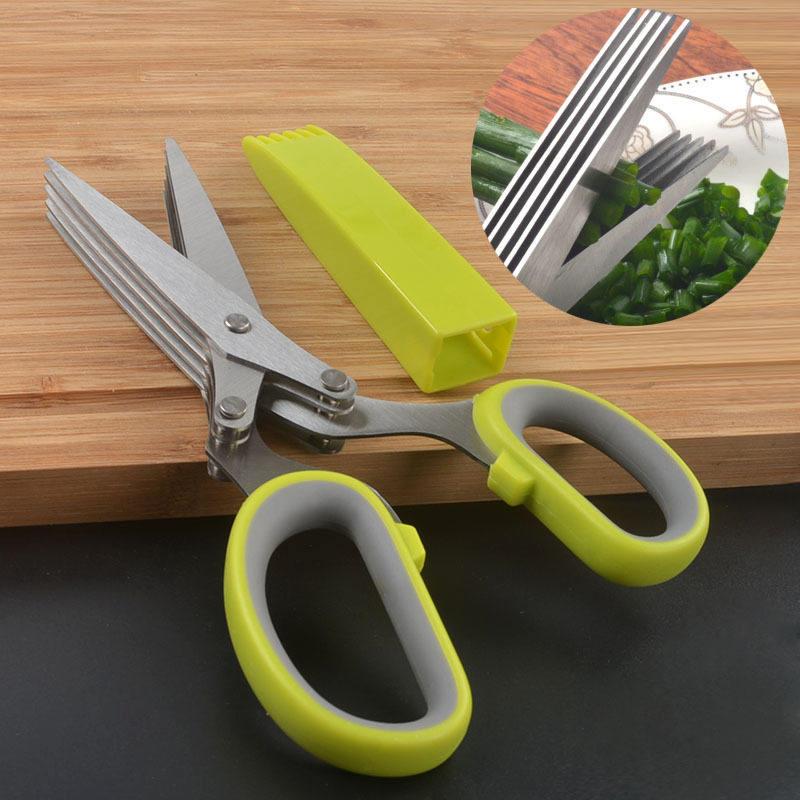 不锈钢多层葱花剪香菜蔬菜厨房剪子宝宝辅食剪刀多功能剪切菜神器