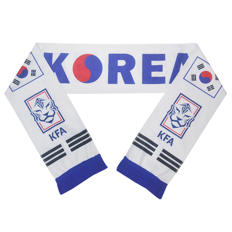 现货2022卡塔尔世界杯足球球迷用品韩国棉绒定做定制围巾围脖发