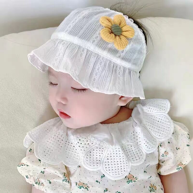 婴儿帽子夏款防晒帽夏季薄款0-新生儿3宝宝遮阳帽6夏天12超萌个月