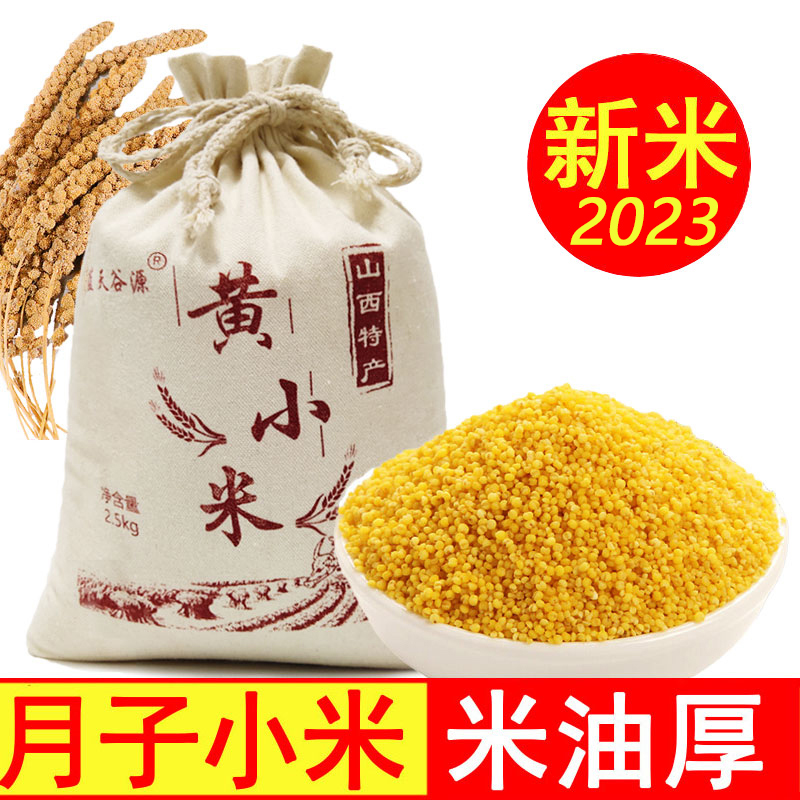 山西黄小米粥2023新米月子米辅食5斤五谷杂粮农家自产香糯小黄米