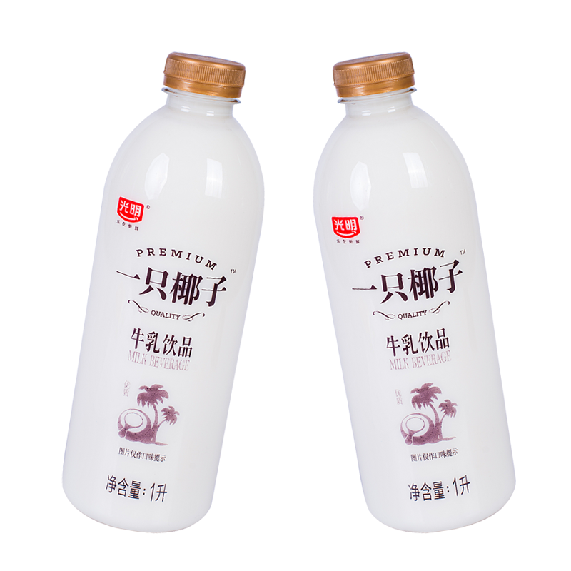 光明一只椰子牛奶乳品1L*2桶营养早餐奶家庭奶低温酸牛奶