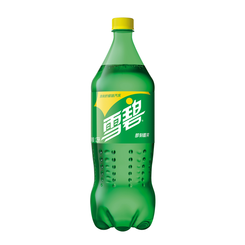 柠檬雪碧含糖888ML*1瓶雪碧经典柠檬味碳酸饮料汽水
