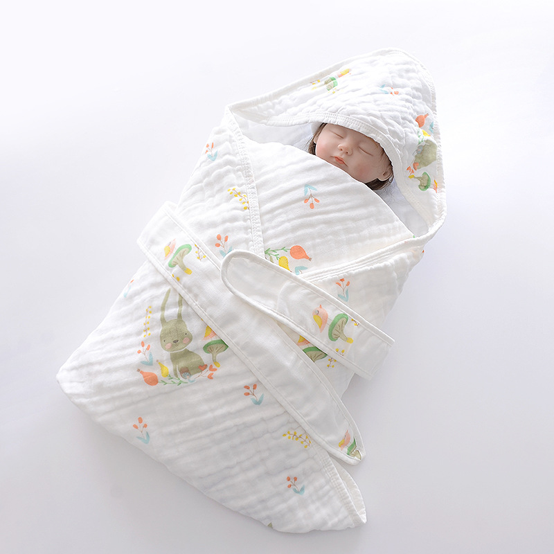 新生婴儿用品新生儿产房包单初生宝宝必用品纯棉六层纱布浴巾包被