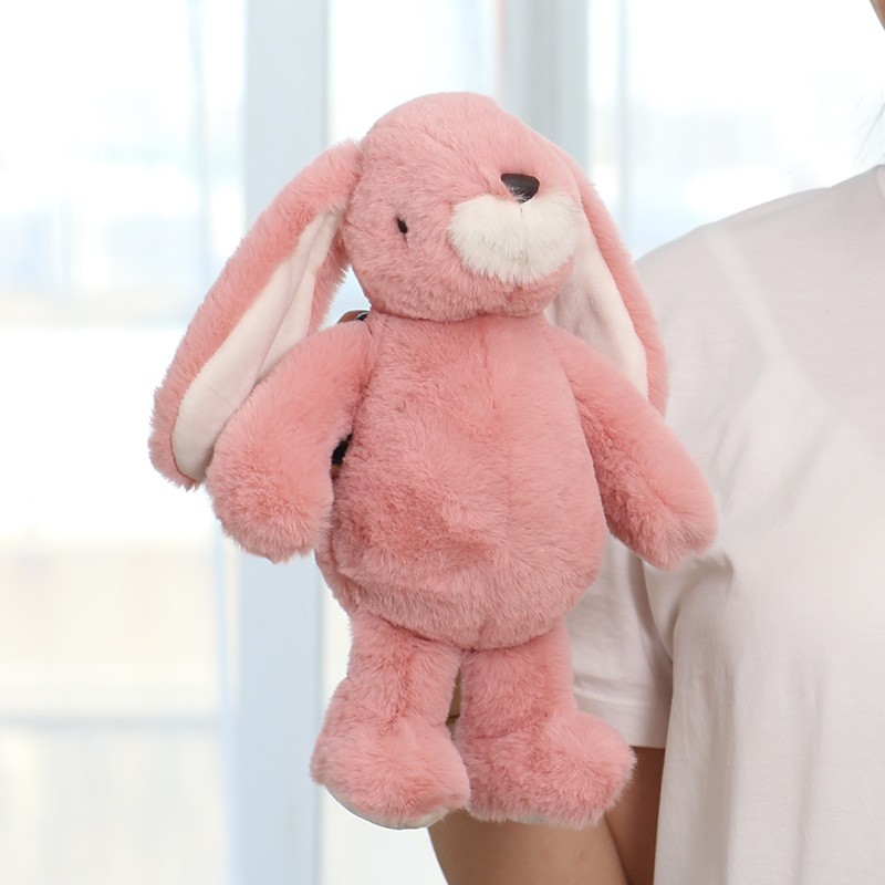 欧迪小猪毛绒兔公仔可爱柔软垂耳小兔子女孩手抱玩偶娃娃节日礼物