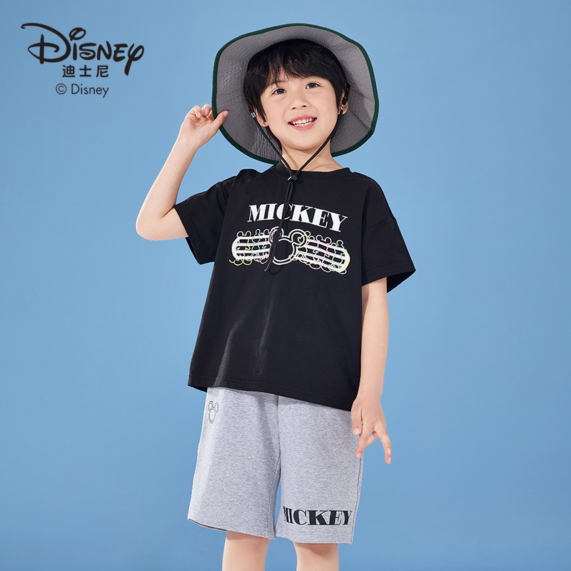 【恩佳专享】迪士尼儿童夏季短袖短裤套装运动透气DB321YT51