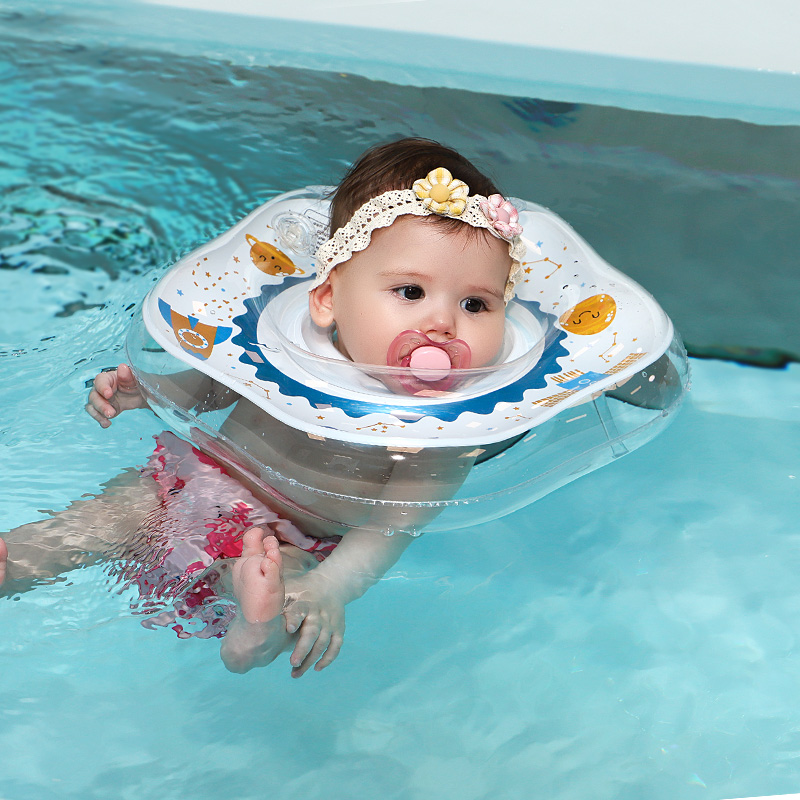 婴儿游泳圈脖圈新生儿宝宝幼儿泳圈颈圈洗澡项圈6个月0岁家用小孩