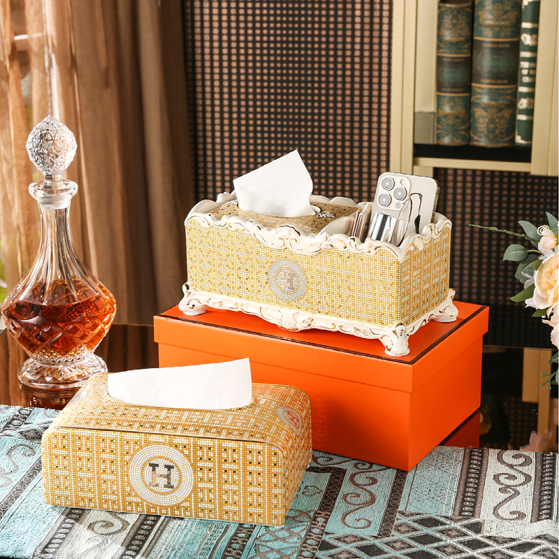 颜值创意轻奢风收纳抽纸盒家居客厅茶几桌面装饰摆件生活用品