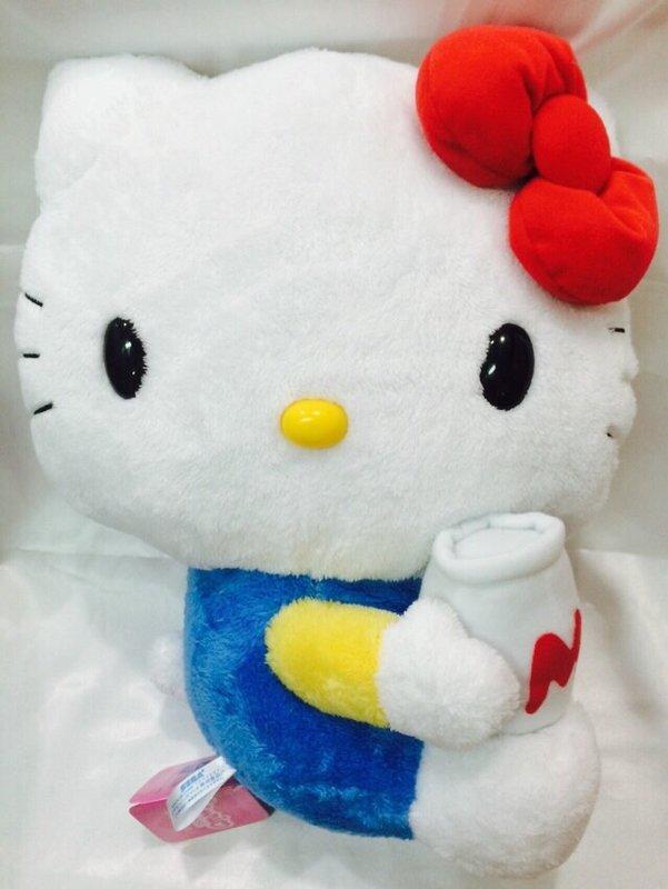 日本原装进口 Hello Kitty 可爱 复古 牛奶瓶 Kt 娃娃 35cm