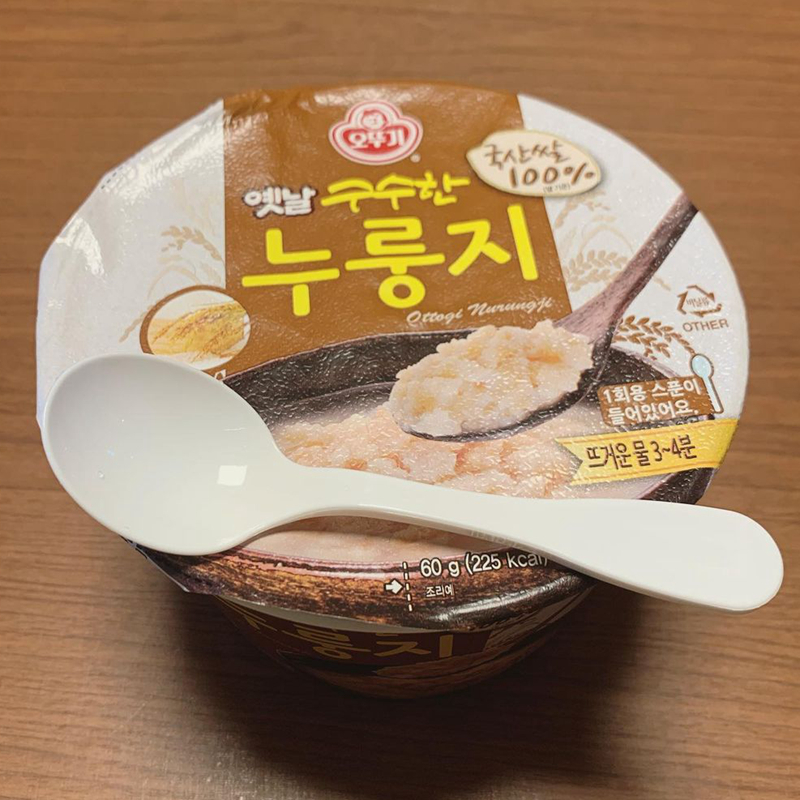 奥土基速食锅巴60g韩国进口不倒翁大米泡水儿童早餐粥