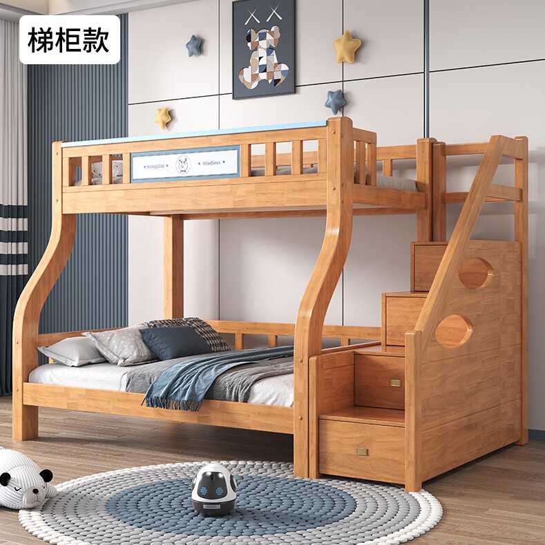 全实木1.8米上下铺双层床简约1.5米上下床高低儿童床男女孩子母床