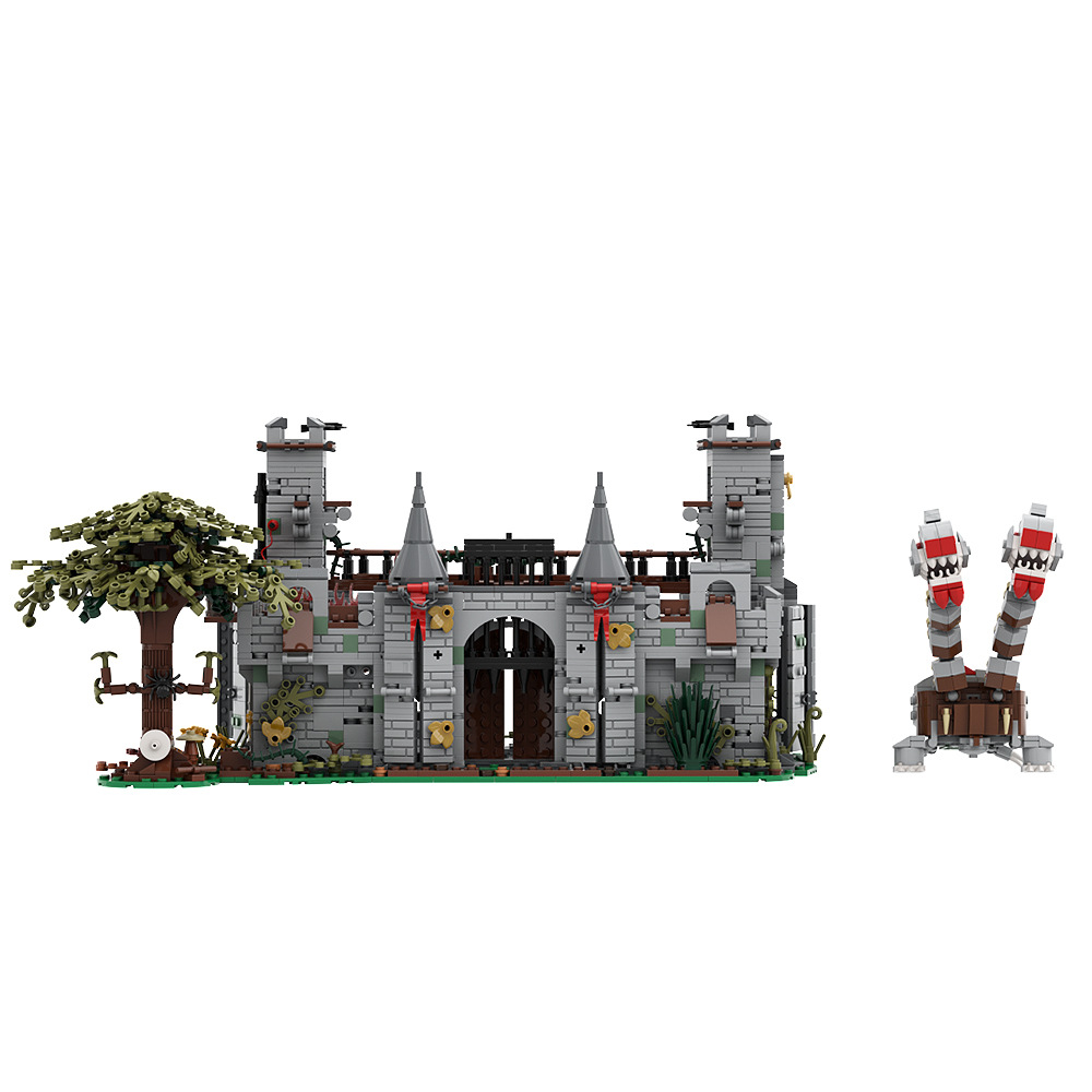 【高砖零件】中世纪城堡风云际会蒂尔阿斯林战役场景拼装积木玩具