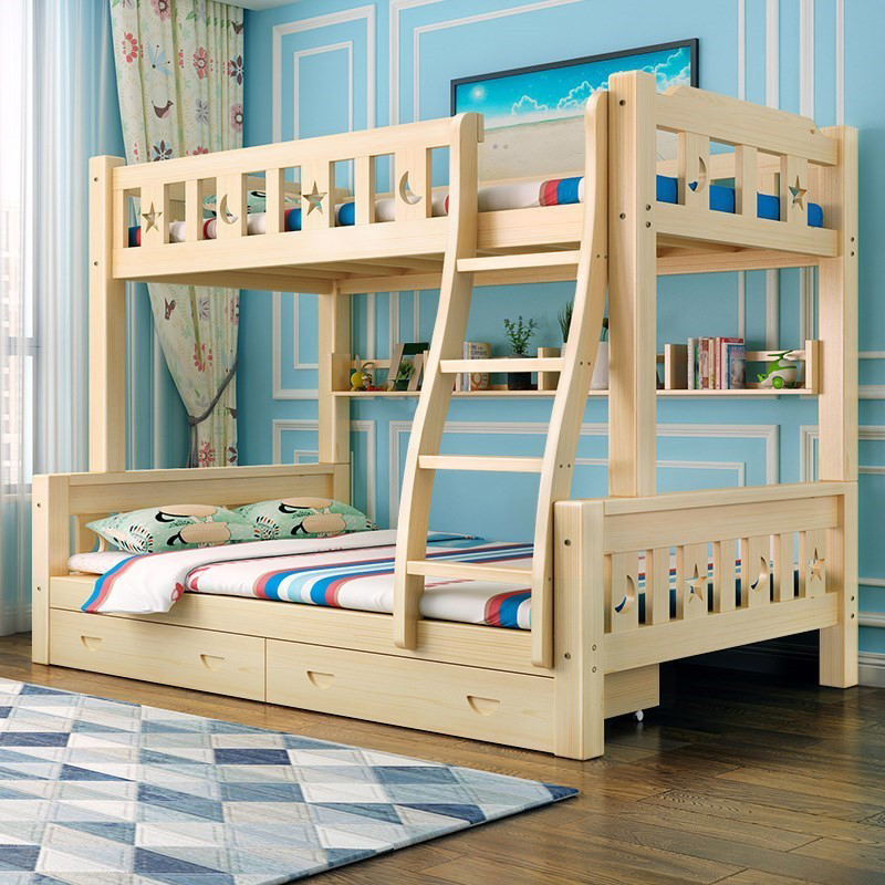 上下床双层床成人实木床母子床1.9米2米长 1米宽松木床儿童高低床