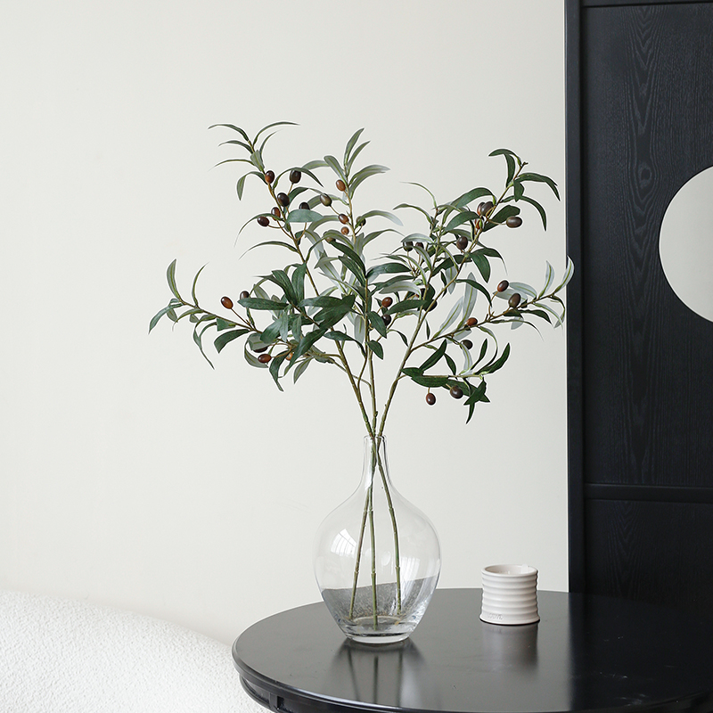 ladylike 带果橄榄枝仿真绿植北欧风格 植物假花客厅摆件家居饰品