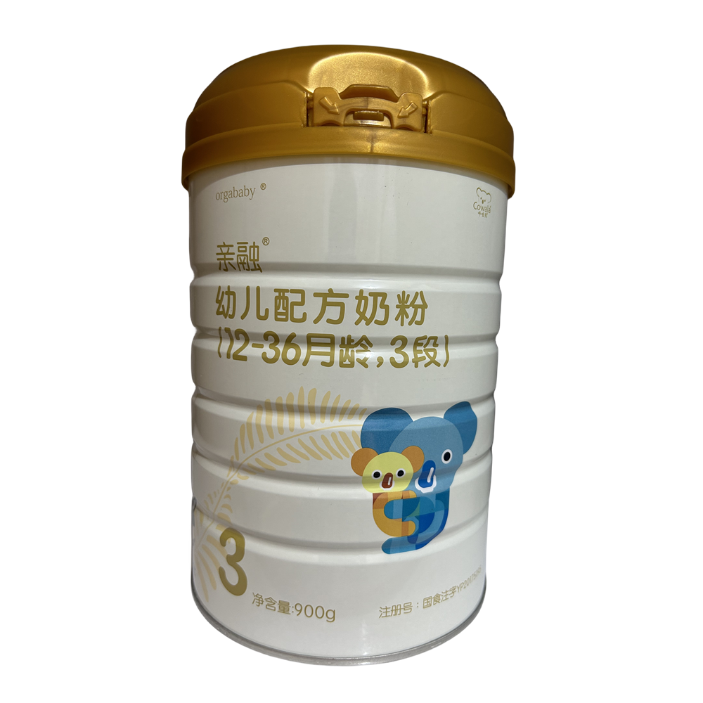 24年10月到期咔哇熊亲融3段900g罐装婴幼儿配方奶粉适用于1-3岁