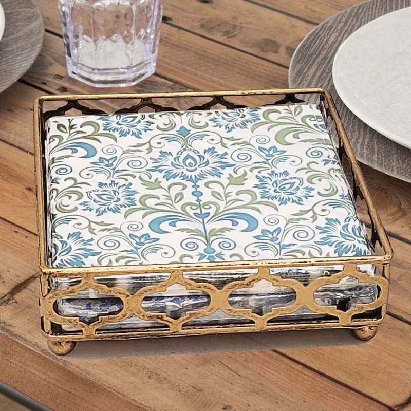 金文家居北欧铁艺厨房桌面方形餐巾纸盒创意复古收纳家居餐厅酒店