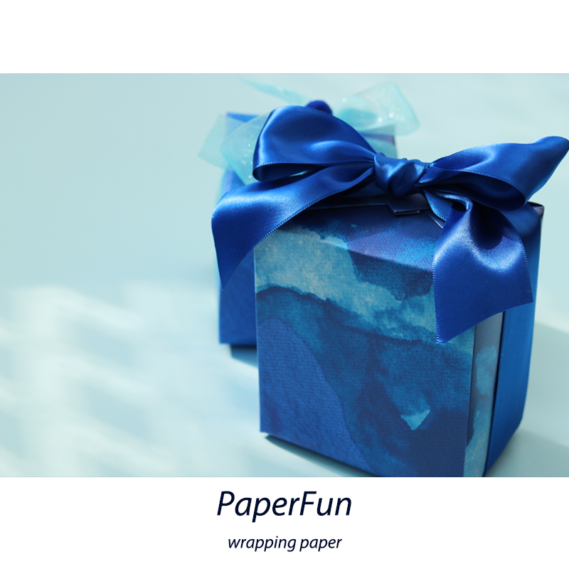 PaperFun 蓝色系包装纸 爱你情深似海/缀满繁星 礼物包装纸包花纸