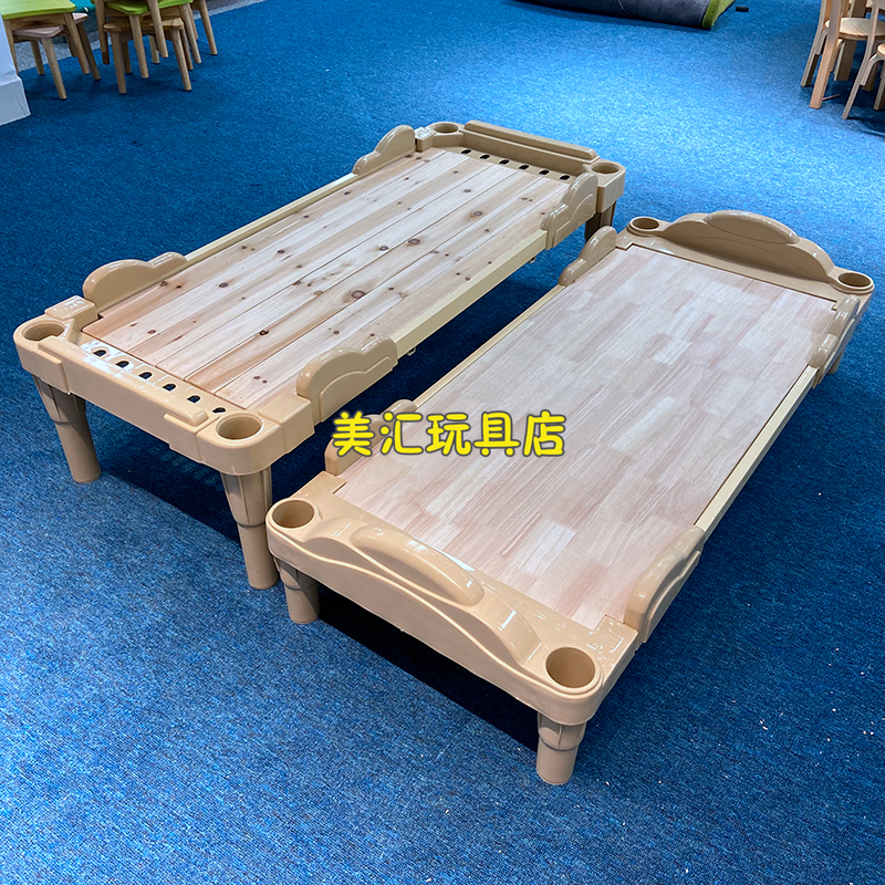 幼儿园儿童塑料木板床早教专用床儿童床叠叠床午睡床通铺床午休床