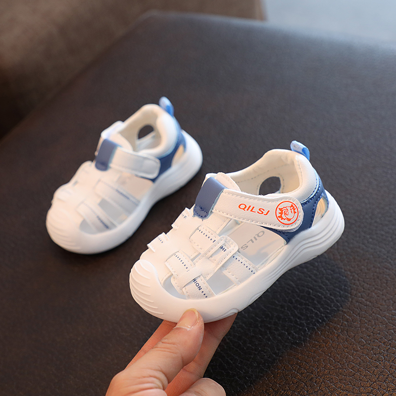 儿童凉鞋夏季包头0-3岁男宝宝学步机能鞋软底婴儿宝宝学步鞋防滑