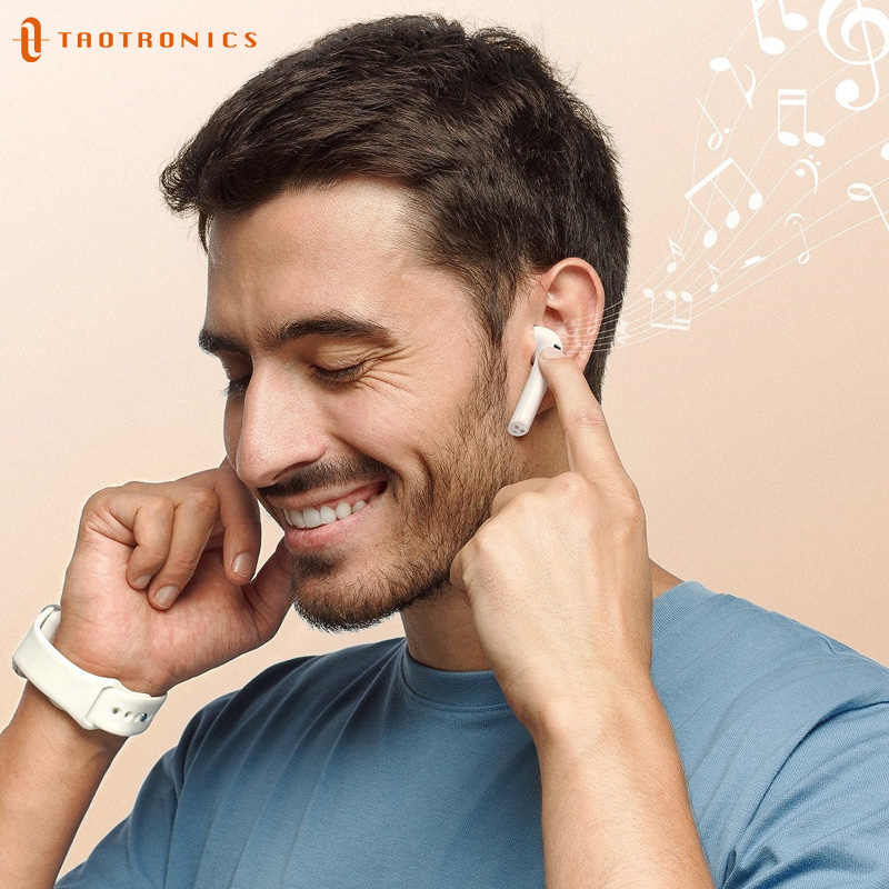 Taotronics半入耳式tws蓝牙耳机 支持aptx震撼低音无感佩戴BH095