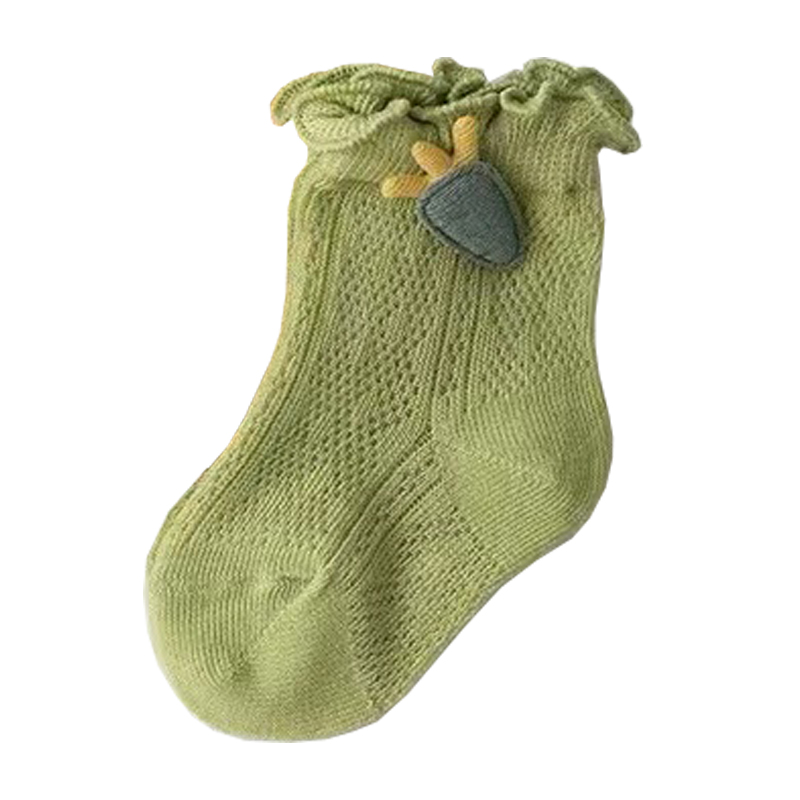 婴儿袜子夏季薄款纯棉透气新生儿男女宝宝幼儿A类可爱超萌中筒袜