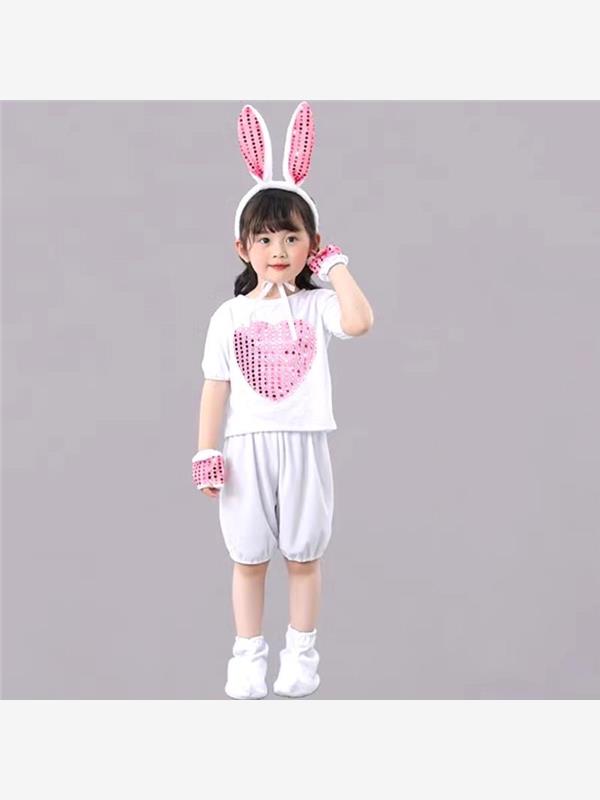 新款六一兔子演出服儿童小兔子动物服装表演幼儿园小白兔舞蹈纱裙