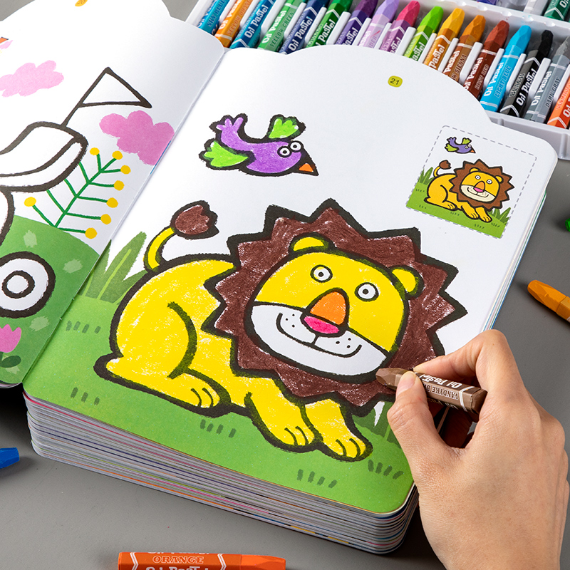 3-6岁涂色书儿童画画幼儿园宝宝4到5涂鸦绘画填色画本2益智力玩具