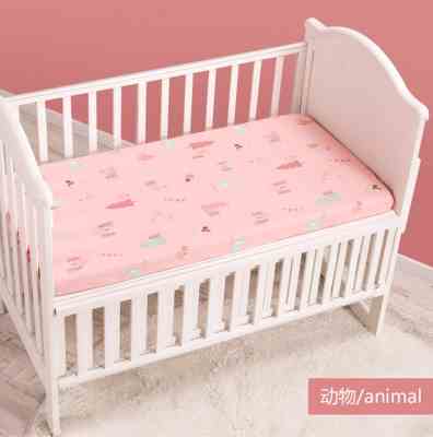 婴儿床床笠宝宝床单纯棉a类幼儿园小床垫罩透气新生儿床笠床罩套