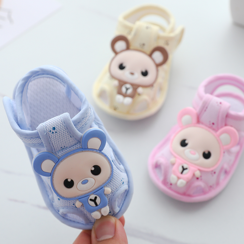 夏季0-1岁宝宝学步鞋透气舒适软底防滑婴儿鞋凉鞋