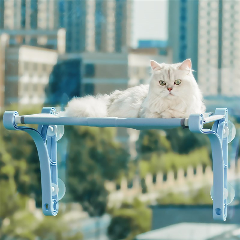 猫吊床猫爬架猫窝四季通用猫床边吊床猫玩具猫咪玻璃吸盘吊床窗w