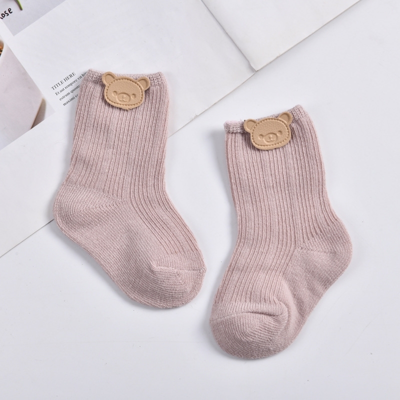 童袜新款婴儿袜春秋薄款新生儿宝宝0到5岁儿童春季棉质透气中筒袜