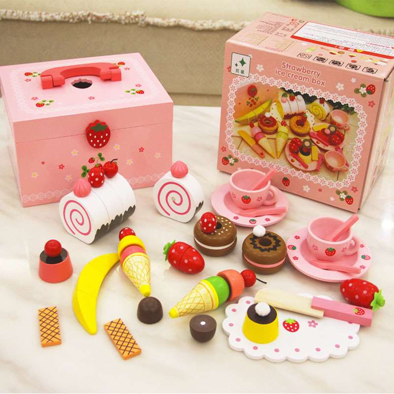 新款新款儿童过家家仿真木制切蛋糕女童玩具 宝宝2-3-6岁女孩生日