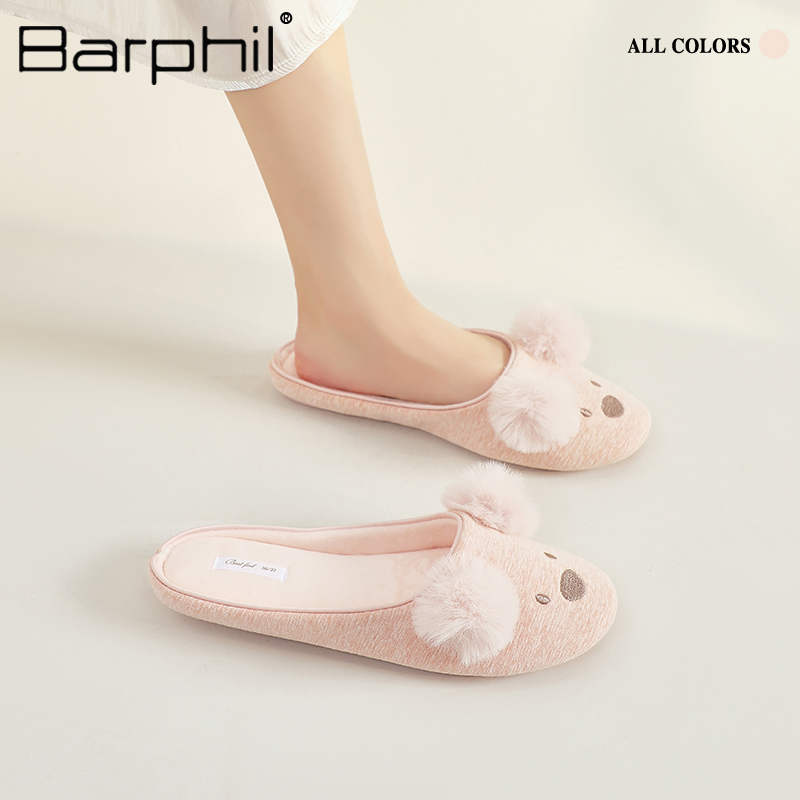 Barphil拖鞋女室内家居2024年春季软底静音包头棉拖鞋防滑月子鞋
