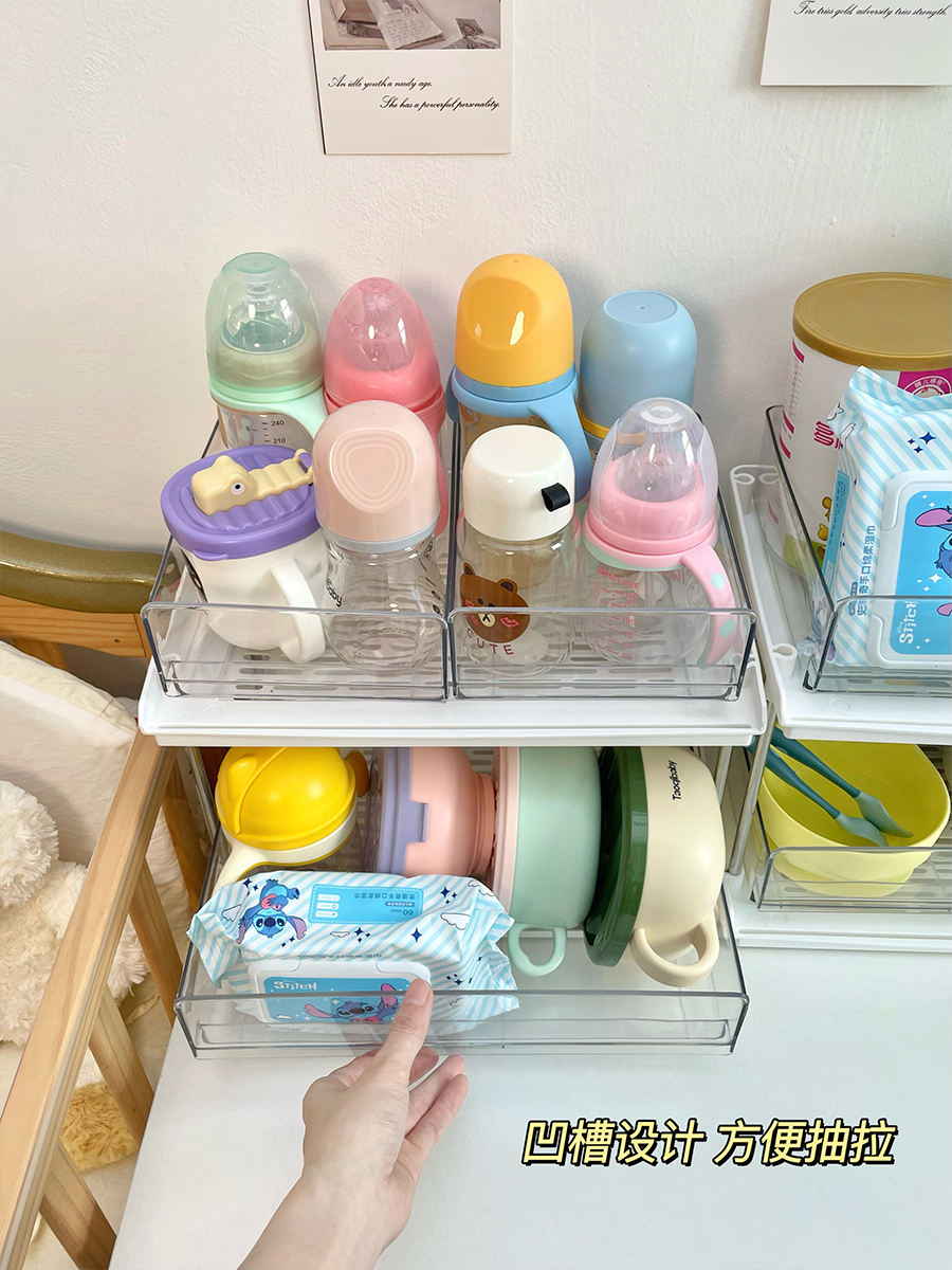 奶瓶收纳箱沥水架喂养台辅食工具置物架收纳柜婴儿宝宝餐具收纳盒
