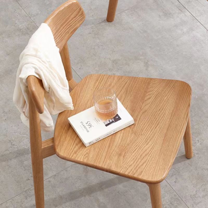 厂家直销纯实木餐椅简约现代全橡木靠背椅休闲椅餐厅吃饭椅子家用