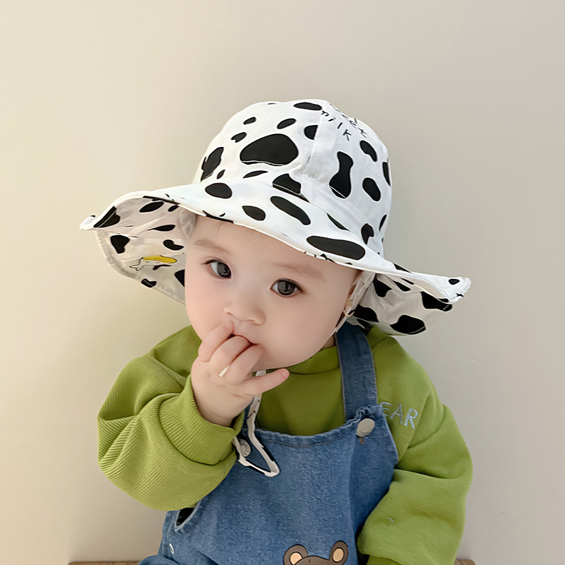 婴儿帽子春夏季薄款宝宝渔夫帽防晒夏天户外出游男女童宝宝遮阳帽