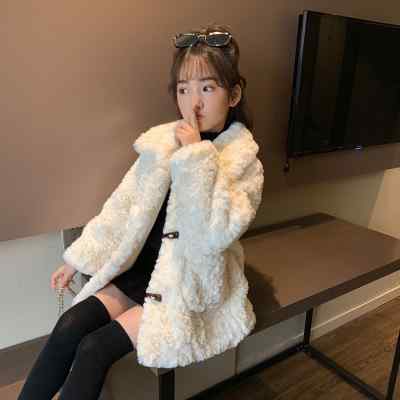 女童羊剪绒外套2022新款韩版洋气秋冬装皮毛一体羊羔绒加厚毛毛衣