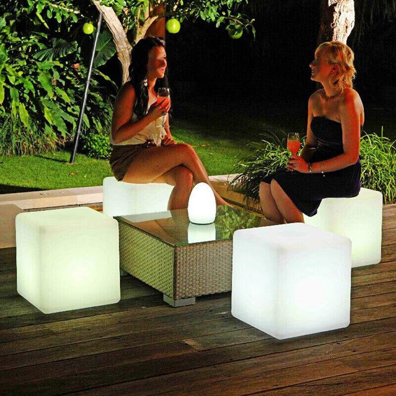 熙洁LED发光方体户外防水展会活动方凳景观装饰发光椅吧氛围桌灯2