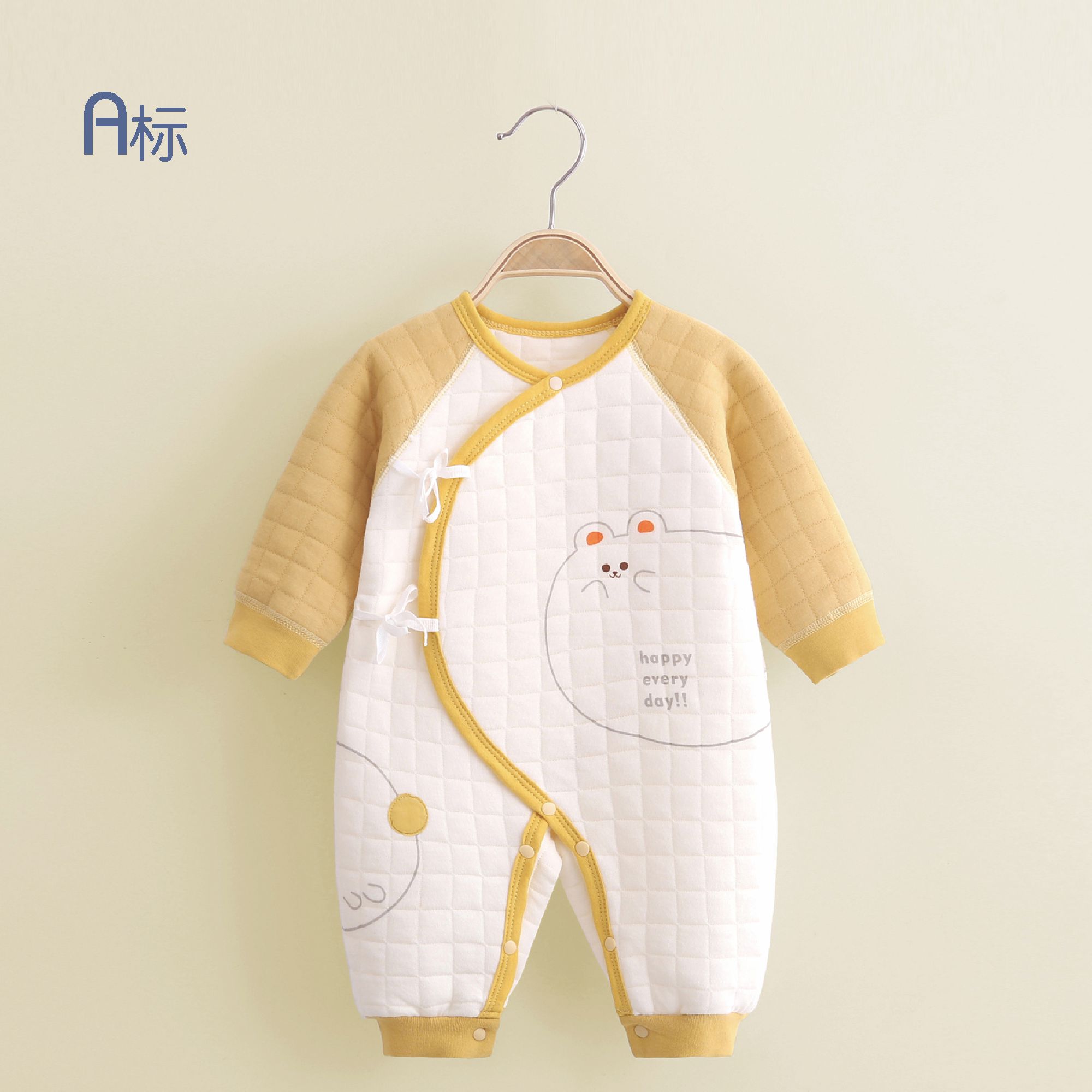 新生婴儿儿衣服纯棉加厚连体衣男女宝宝秋冬装保暖夹棉和尚服哈衣