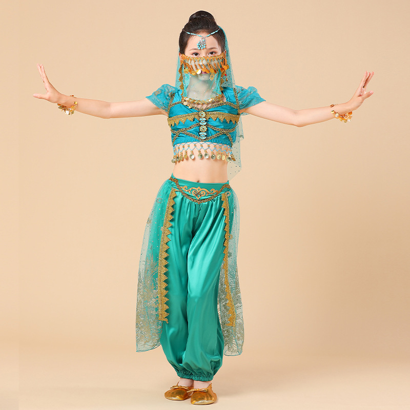 儿童印度舞演出服六一幼儿民族舞蹈服装异域风情阿拉丁茉莉公主服