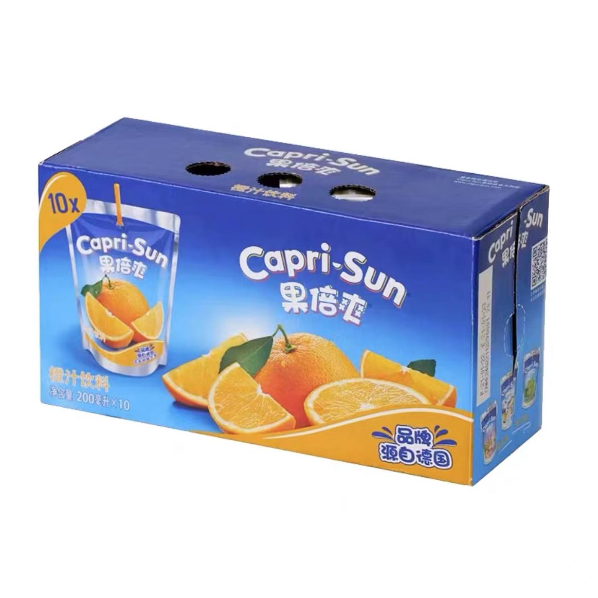 Capri-Sun德国果倍爽儿童果汁饮料整箱10袋风味网红果味饮料包邮