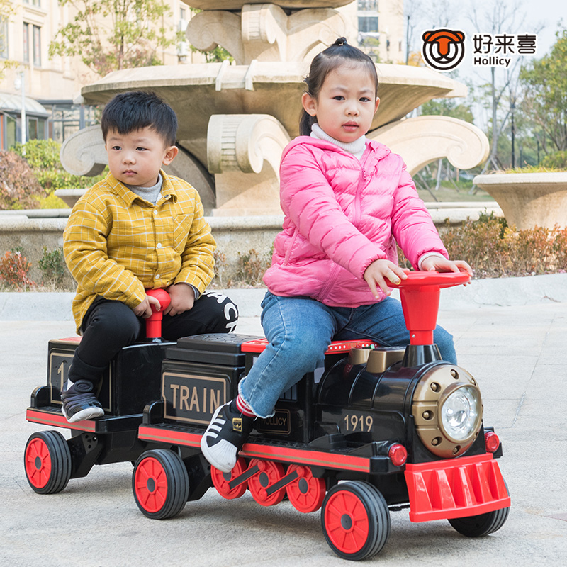 儿童电动车四轮遥控亲子小火车大人可坐宝宝玩具充电商用扫码汽车