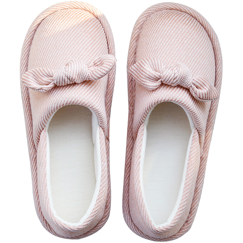 孕妇棉拖鞋女包跟居家用可爱软底防滑F厚底月子鞋产后春秋款3月份
