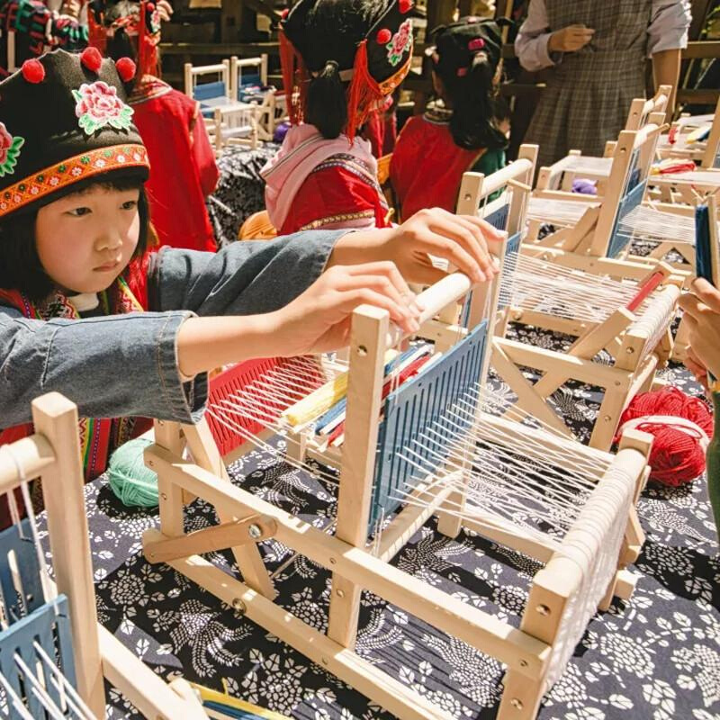 织布机手工编织儿童diy制作玩具女孩材料幼儿园益智幼儿角园区纺