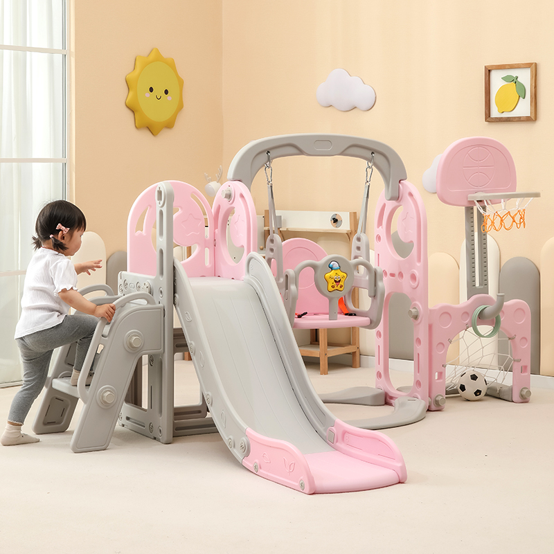 儿童滑滑梯秋千组合滑梯婴儿室内家用宝宝游乐园小型孩塑料玩具