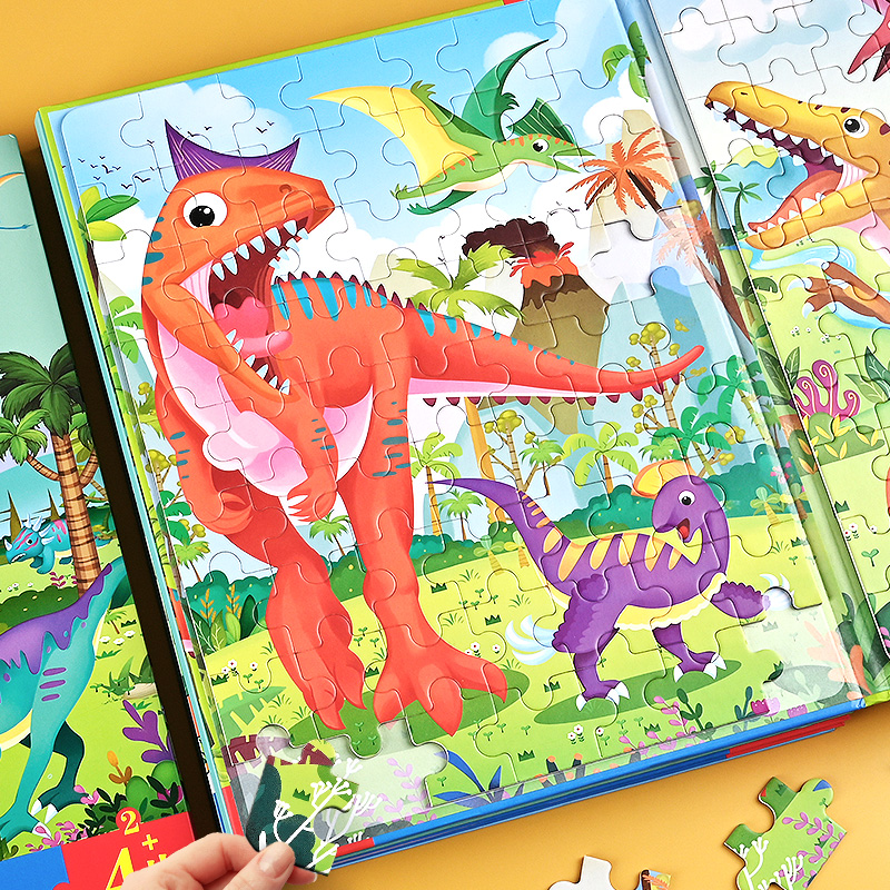 磁力恐龙拼图3到6岁以上儿童益智幼儿园男孩女孩趣味宝宝早教玩具