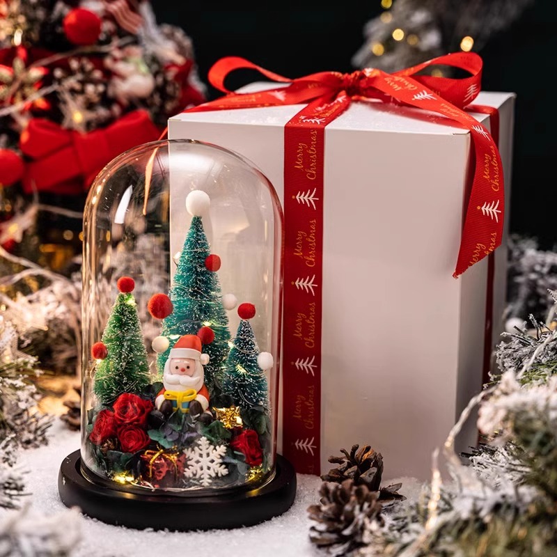 正品圣诞积木益智拼装玩具树音乐盒雪屋男女孩儿童圣诞节礼物