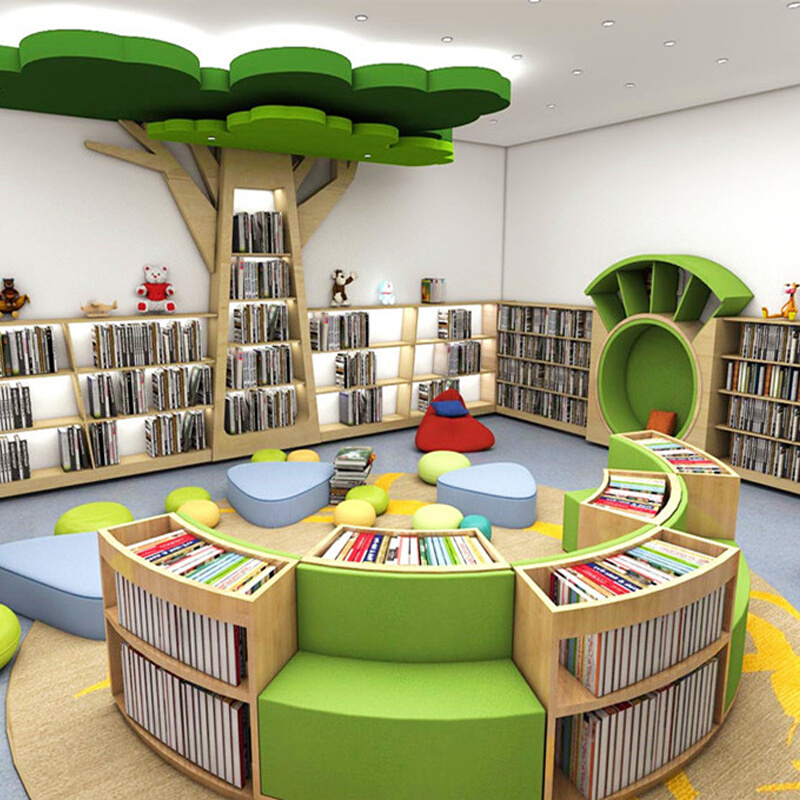创意弧形异形绘本阅读区储物学校幼儿园早教图书馆休息区沙发组合
