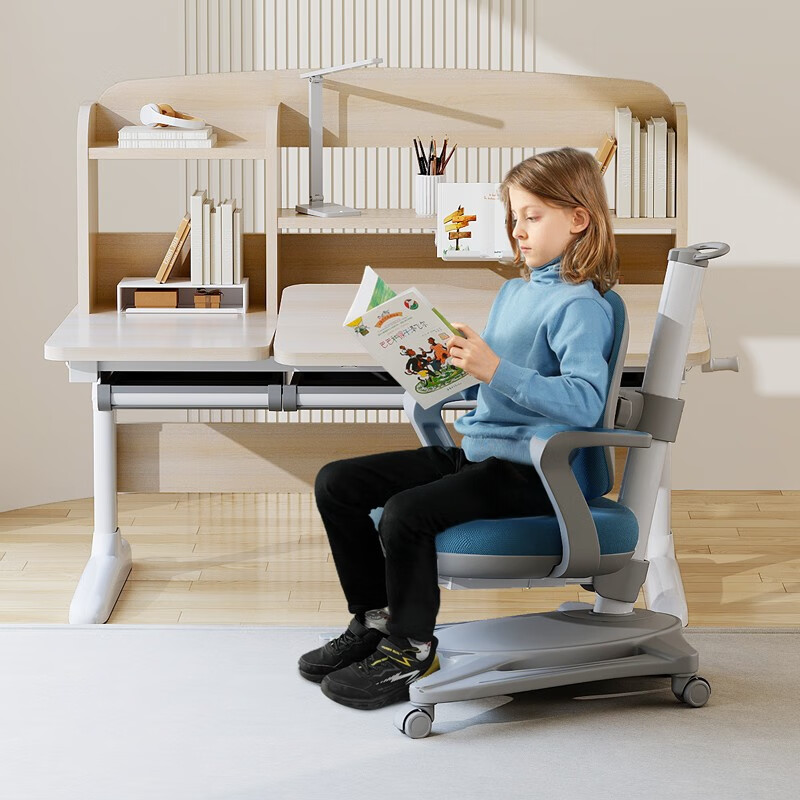 新品儿童学习桌实木书桌可升降桌子家用小学生课桌椅写字桌椅套装